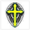 yellow cross tattoo
